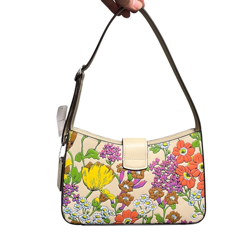 Coach Eliza Floral Shoulder Purse NWT - Picture 2 of 6